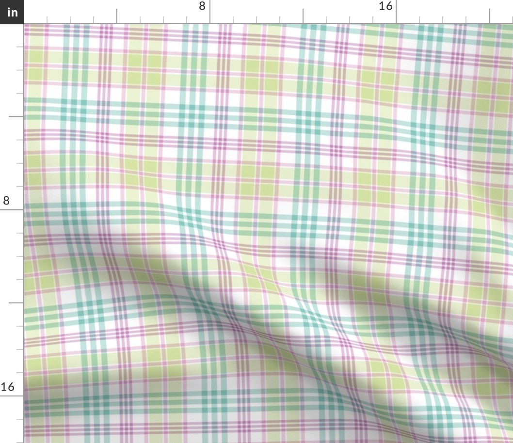 Spring Plaid - Green, Purple, and Blue