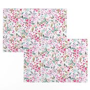Heart-floral / white
