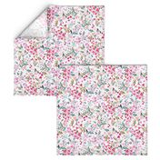 Heart-floral / white