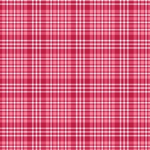 Valentine's Pink and Red Plaid - Medium Scale