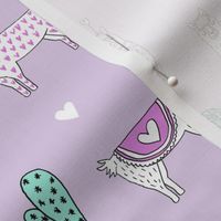 valentine llama // alpaca llamas valentines day fabric cute nursery kids love lavender