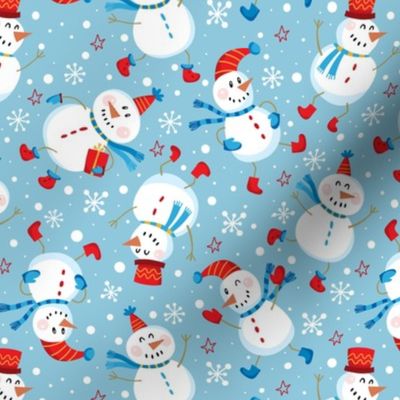 Snowmen Scatter-Blue