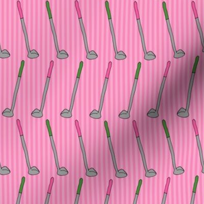 Golf Drivers on Pink - Medium