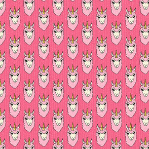 Pink Llama Unicorns (Llamacorns) - Large Scale