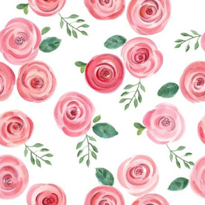 Watercolor Roses // Reds and Pinks