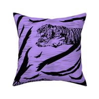 Tribal Tiger stripes print - psychic purple large