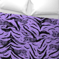 Tribal Tiger stripes print - psychic purple large