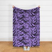 Tribal Tiger stripes print - psychic purple large