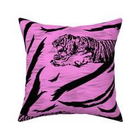 Tribal Tiger stripes print - bubblegum pink large