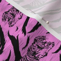 Tribal Tiger stripes print - bubblegum pink small