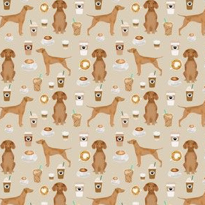 Vizsla coffee (small) cafe dog fabric pet dog breeds vizslas tan