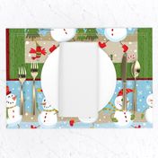 Placemats-Snowman-Green