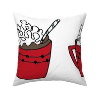 Hot cocoa plush pillows - cut and sew food plush