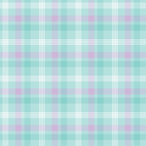 Blue and Purple Winter Plaid