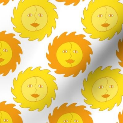 Summer Sunshine - Yellow Sun Pattern.