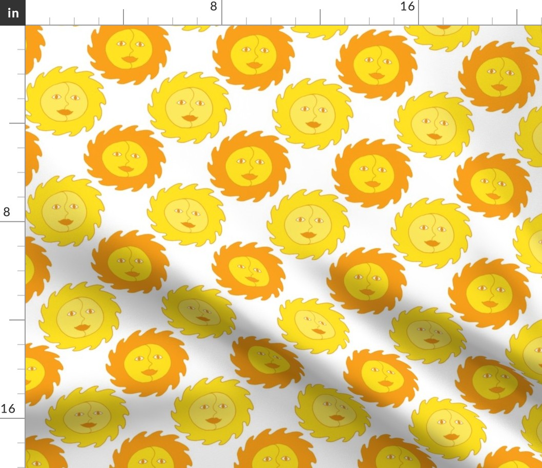 Summer Sunshine - Yellow Sun Pattern.