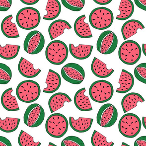 Ditzy Watermelons on White