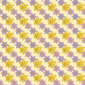Spring Floral Pattern - Crocus and Daffodils