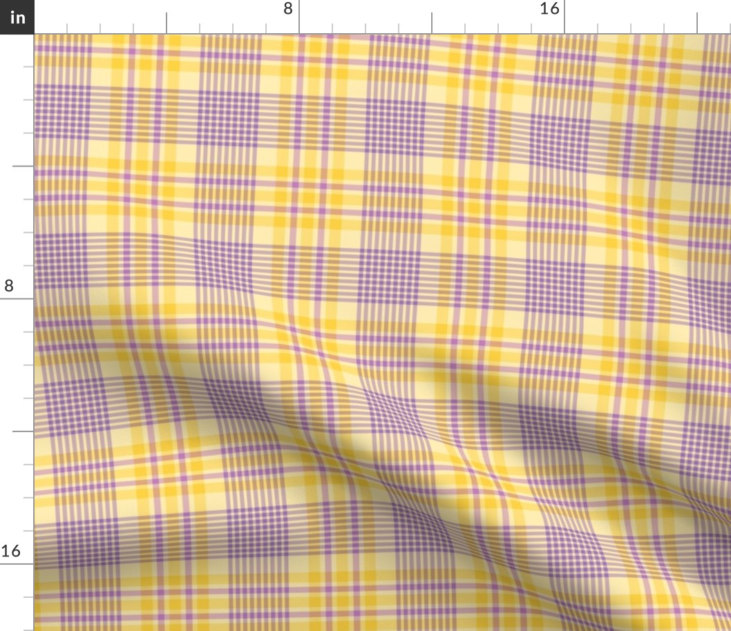 Purple and Yellow Easter Plaid