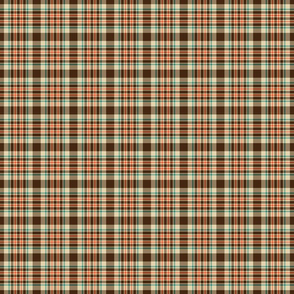 Brown, Teal, and Orange Plaid - small