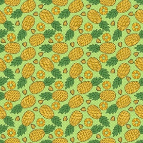 Yellow and Green Pineapple Pattern