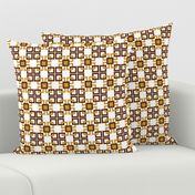 Gold and brown squares small pattern