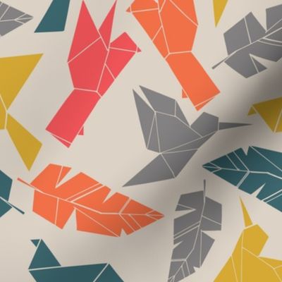 Geometric birds and feathers - colours-01