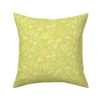 Green -yellow floral ornament