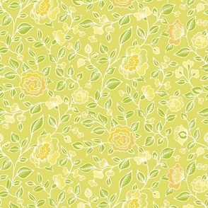 Green -yellow floral ornament