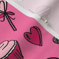 valentines candy // cute chocolates fabric hearts love valentines day hot pink