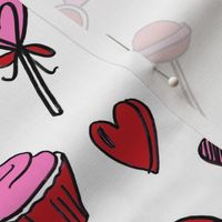 valentines candy // cute chocolates fabric hearts love valentines day white red