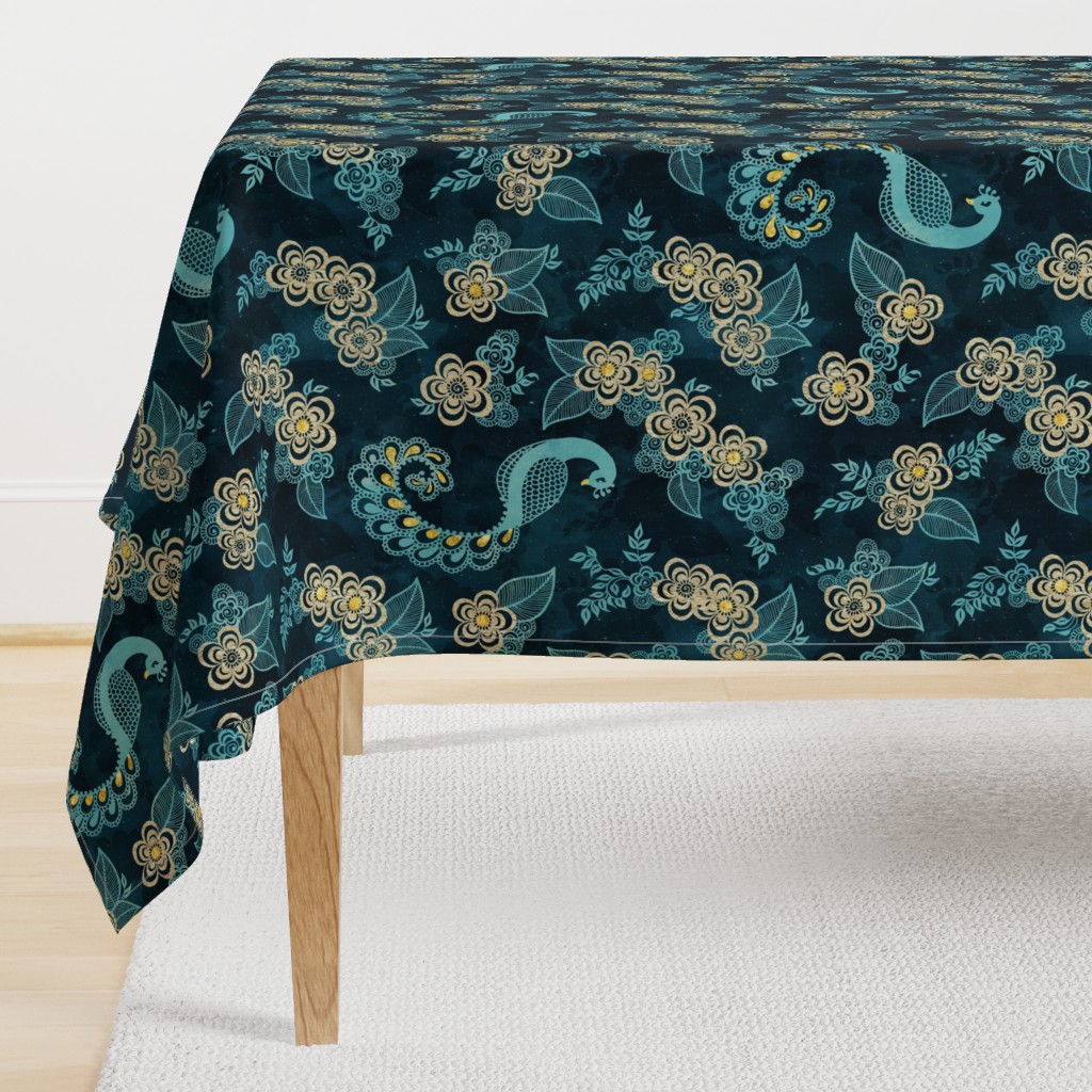 Henna Tattoo Peacock Pattern