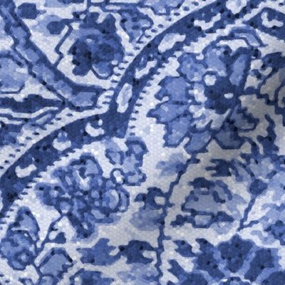 Alfred Paisley  ~ Mosaic ~  Blue and White  