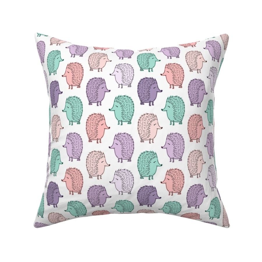 hedgehogs - pink and purple