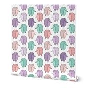 hedgehogs - pink and purple