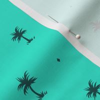 Tiny Palms - Teal - AndreaAlice