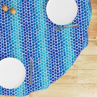 Indigo Watercolor Abstract Geometric Circles // Blue Ocean Dot Shapes