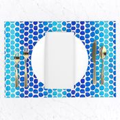 Indigo Watercolor Abstract Geometric Circles // Blue Ocean Dot Shapes