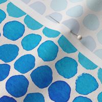 Indigo Watercolor Abstract Geometric Circles // Blue Ocean Dot Shapes