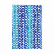 Indigo Watercolor Abstract Geometric Circles // Blue Ocean Dot Shapes