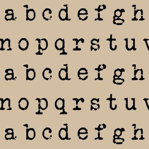 (small-scale) Typewriter Alphabet on Bone 