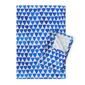 Indigo Watercolor Abstract Geometric Triangles // Blue Trees Tipis Teepees Feminine Strength Symbol