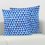 Indigo Watercolor Abstract Geometric Triangles // Blue Trees Tipis Teepees Feminine Strength Symbol