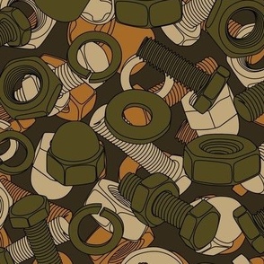 Large Camo Nuts and Bolts w brown