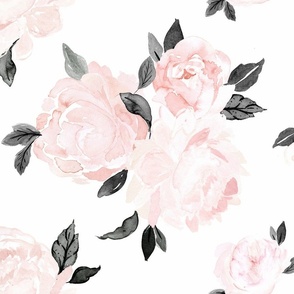 vintage blush floral-bw