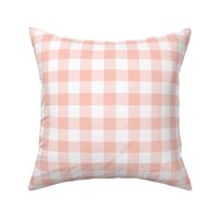 Plain Gingham in Peachy Pink