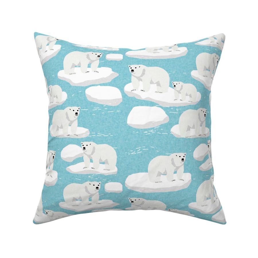 polar bear animal arctic iceberg bears kids fabrics blue