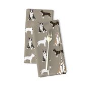 bull terrier mixed coat colors simple terriers dog breed fabric medium 