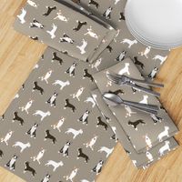 bull terrier mixed coat colors simple terriers dog breed fabric medium 