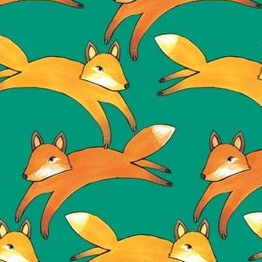 Leaping Foxes (large scale)